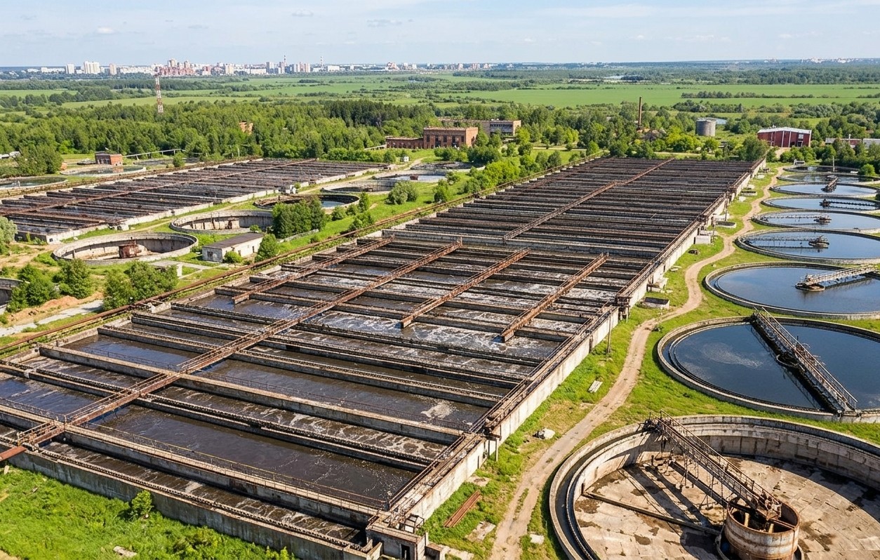 Ремонт биологических очистных сооружений (б.н.п. Гляденово)