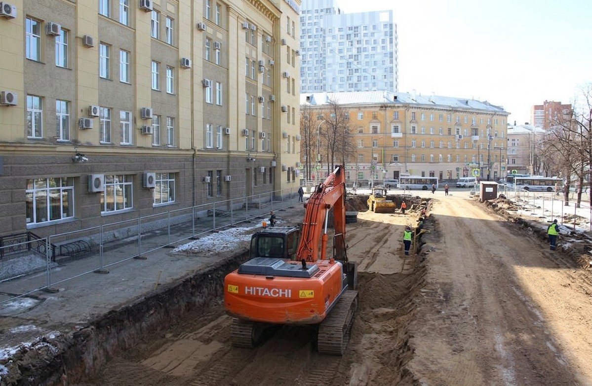Реконструкция улицы Революция от ЦКР до ул. Сибирская с обустройством трамвайной линии