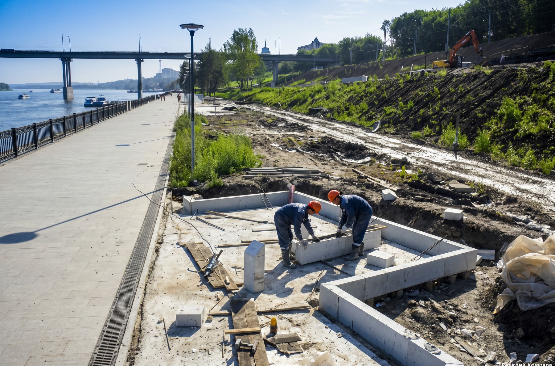 Реконструкция городской набережной Пермь