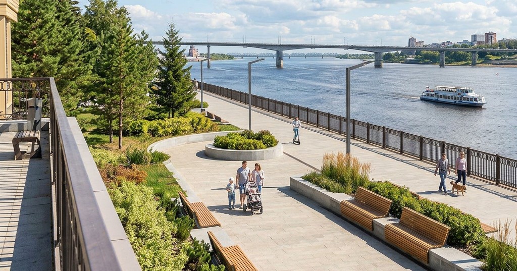 Реконструкция городской набережной Пермь